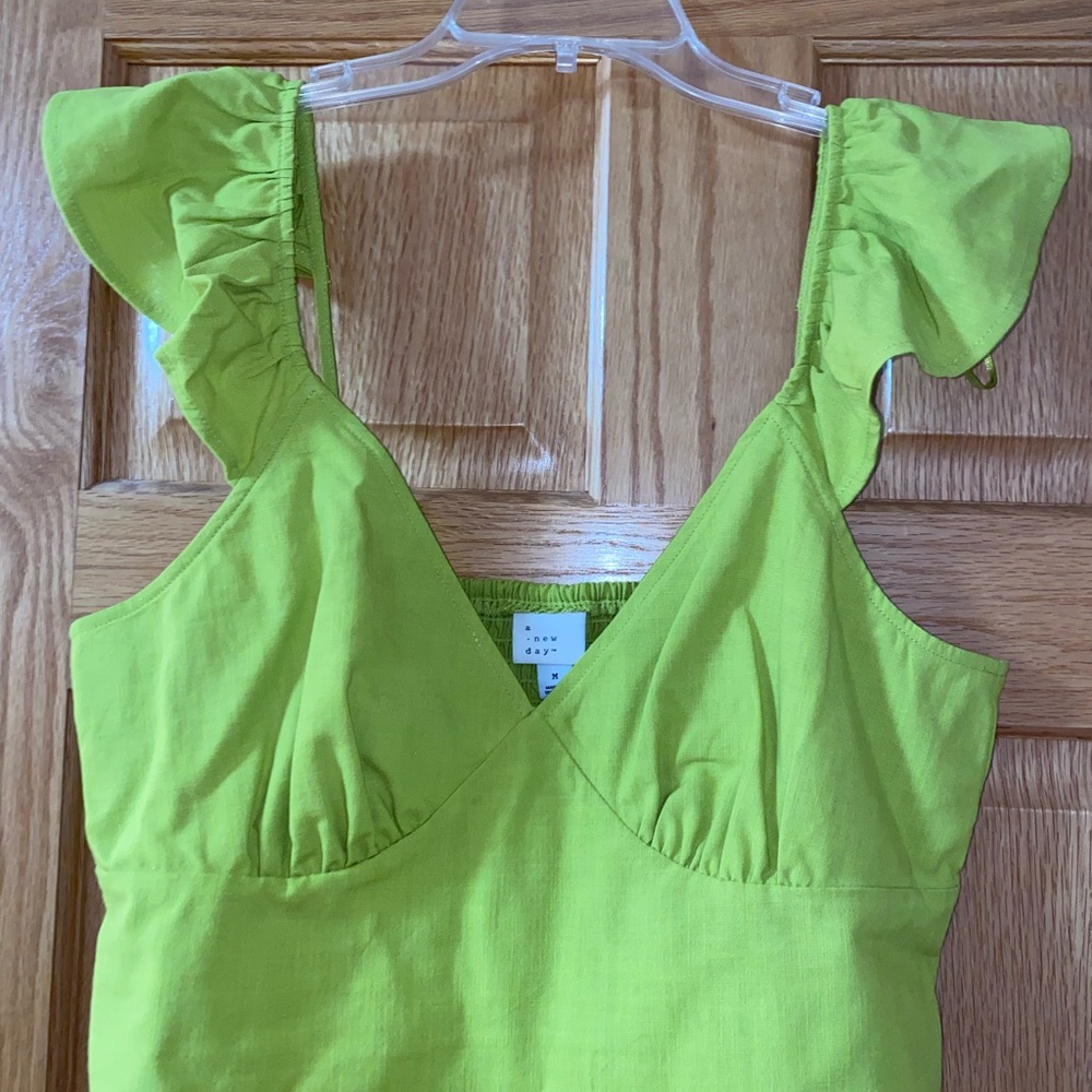 A New Day Lime Green Crop Top